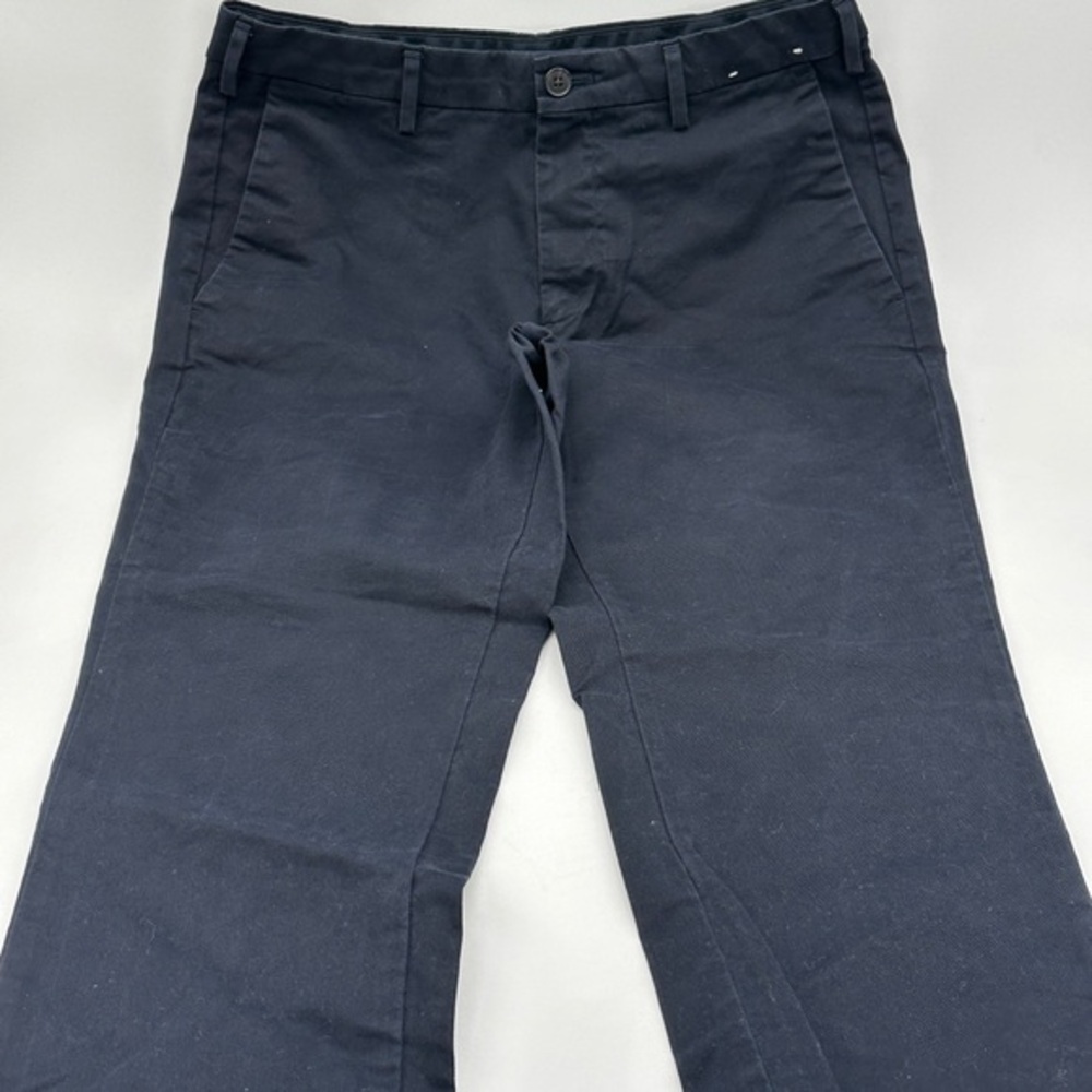 Uniqlo Mens Slim Fit Chino Pants Navy Blue Stretch Cotton 31x34
